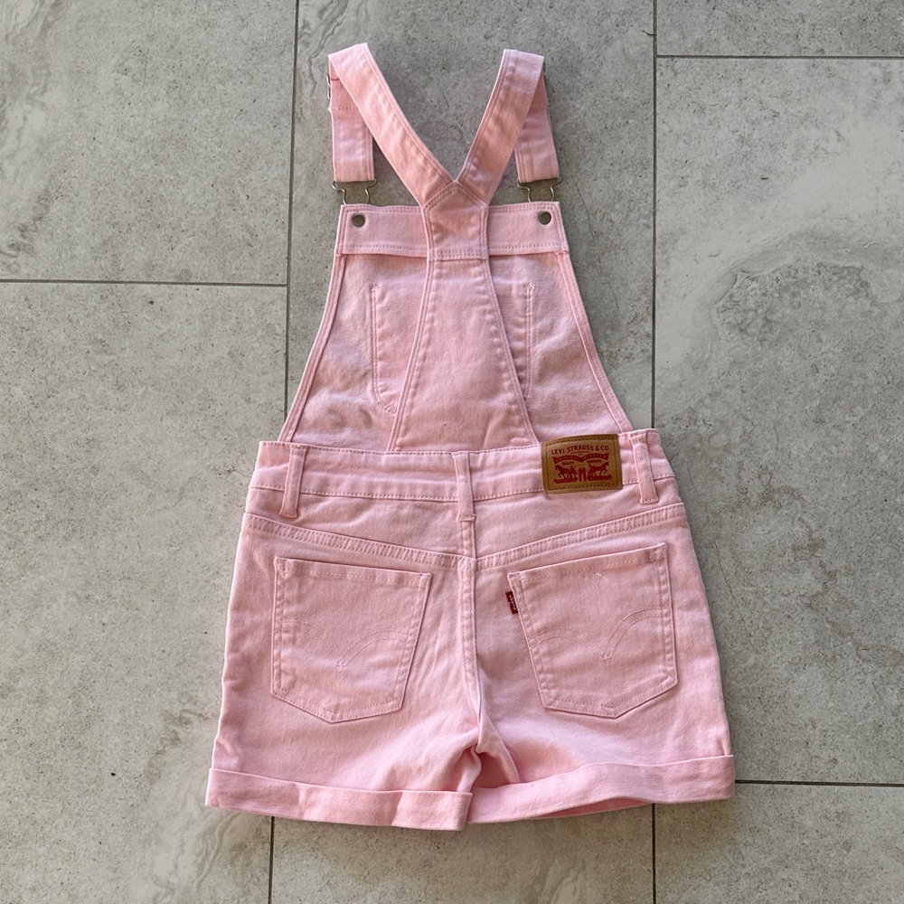 Levi's Light Pink Kids Overalls sz 7 - Picture 4 of 8